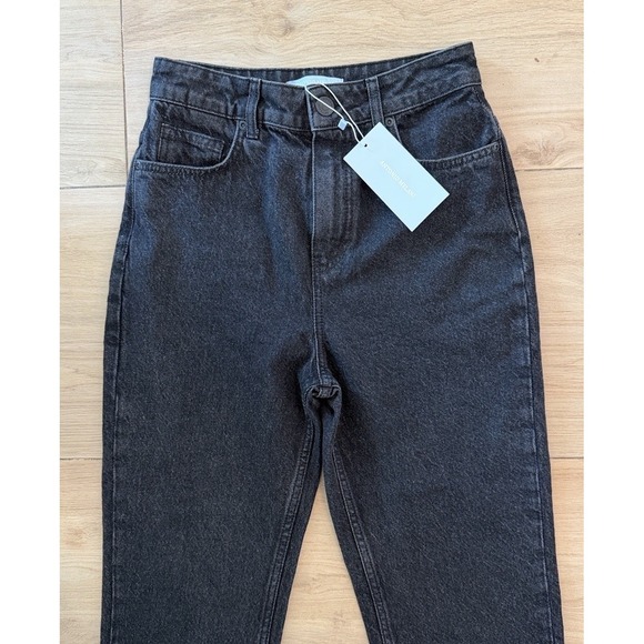 Antonio Melani Womens High Waisted Straight Leg Jeans Washed Black Denim NWT - Picture 3 of 7